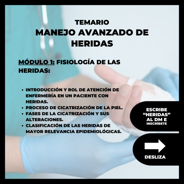 Diplomado manejo avanzado de heridas y ostomias - Imagen 2
