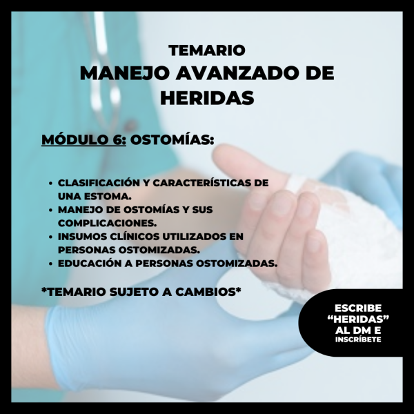Diplomado manejo avanzado de heridas y ostomias - Imagen 7